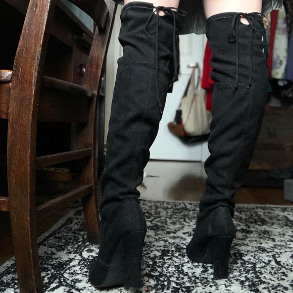 SOLD Steve Madden Suede Over the Knee Boots - Picture 2 of 4
